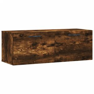vidaXL Wall Cabinet Smoked Oak 100x36,5x35 cm Engineered Wood