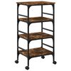 vidaXL Kitchen Trolley Smoked Oak 45x35x89,5 cm Engineered Wood