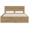 vidaXL Bed Frame Artisian Oak 160 x 200 cm Solid Pine Wood