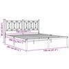 vidaXL Metal Bed Frame without Mattress with Headboard White 150x200cm