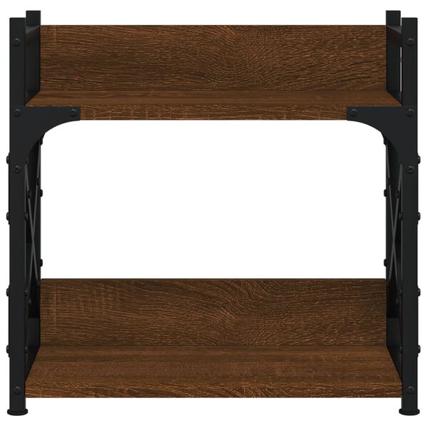 vidaXL Printer Stand 2-Tier Brown Oak 40x20x40 cm Engineered Wood