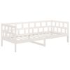 vidaXL Day Bed without Mattress White Solid Wood Pine 90x190 cm Single
