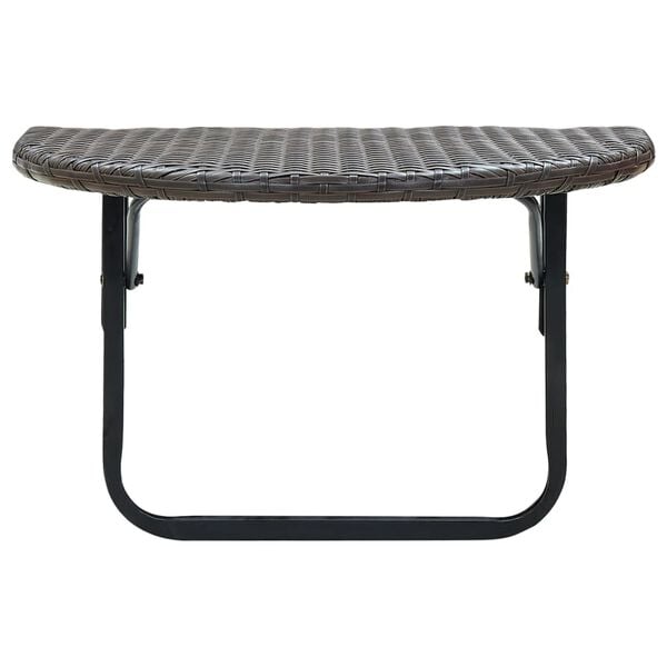vidaXL Balcony Table Brown 60x60x40 cm Poly Rattan