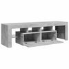 vidaXL TV Cabinet with LED Lights Concrete Grey 140x36.5x40 cm