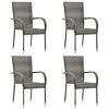 vidaXL 5 Piece Garden Dining Set Grey