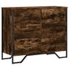 vidaXL Chest of Drawers Smoked Oak 91x35.5x74.5 cm Engineered wood