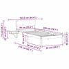 vidaXL Bed Frame with Headboard White 90 x 200 cm Solid Pine Wood