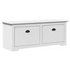 vidaXL Hallway Bench BODO White 114x40x45 cm