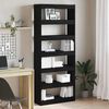 vidaXL Book Cabinet Black Oak 80 x 30 x 198 cm Engineered Wood
