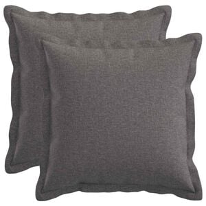 vidaXL Cushion Cover 2 pcs HOUTEN Light Grey 30 x 30 cm Faux Linen