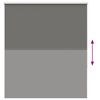vidaXL Roller Blind Blackout Grey 125x150 cm Fabric Width 121.6 cm Polyester