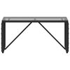 vidaXL Outdoor Table Black 80 x 40 x 40 cm PE Rattan and Glass