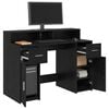 vidaXL Desk with Drawer Black oak 120 x 55 x 91 cm Engineered wood