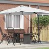 vidaXL Cantilever Roma Parasol Beige and Black 352 x 251 x 260 cm