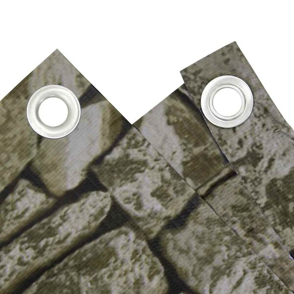 vidaXL Balcony Privacy Screen Stone Look 300x90 cm PVC