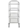 vidaXL 4-Tier Kitchen Trolley 107x55x125 cm Stainless Steel