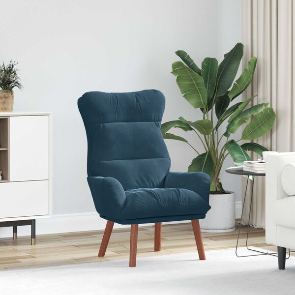 vidaXL Armchair Blue 69 x 74 x 93 cm Velvet