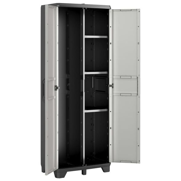 Keter Multipurpose Storage Cabinet Gear Black and Grey 182 cm