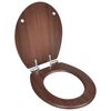 vidaXL Toilet Seats with Soft Close Lids 2 pcs MDF Brown