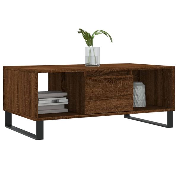vidaXL Coffee Table Brown Oak 90x50x36.5 cm Engineered Wood