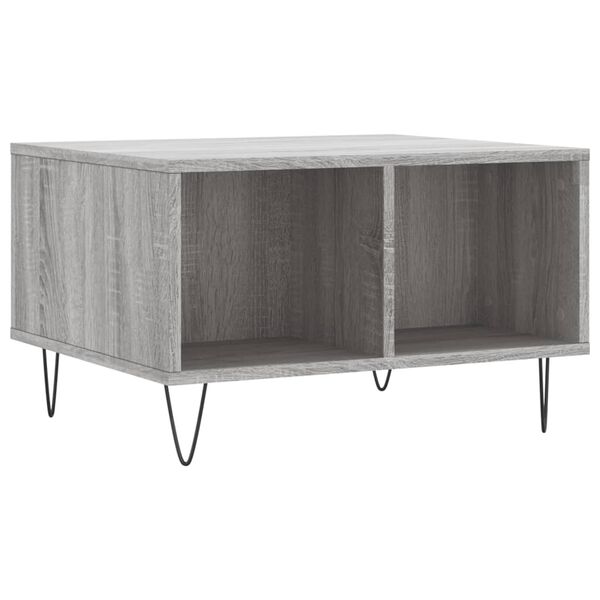 vidaXL Coffee Table Grey Sonoma 60x50x36.5 cm Engineered Wood