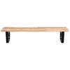 vidaXL Basin Shelf Wall Mounted Steel and Solid Wood Acacia