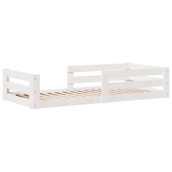 vidaXL Bed Frame without Mattress White 100x200 cm Solid Wood Pine