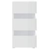 vidaXL LED Bedside Cabinet High Gloss White 45x35x67 cm Engineered Wood