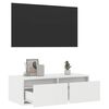 vidaXL TV Cabinet with LED Lights White 75x35.5x25 cm