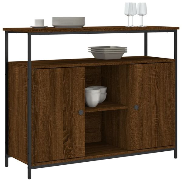 vidaXL Sideboard Brown Oak 100x35x80 cm Engineered Wood