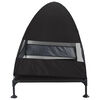 vidaXL Raised Dog Bed Folding Black 127 x 81 x 108 cm Fabric and Steel