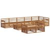 vidaXL Outdoor Sofa Set 9 pcs Natural Solid Acacia Wood
