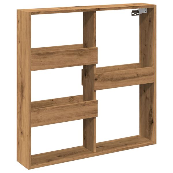 vidaXL Wall Cabinet Artisian Oak 80x15x80 cm Engineered Wood