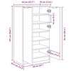 vidaXL Shoe Cabinet Sonoma Oak 59x35x100.5 cm Engineered Wood