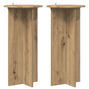 vidaXL Plant Stand 2 pcs Artisan Oak 40 x 40 x 80 cm Engineered Wood