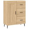 vidaXL Highboard Sonoma Oak 69.5x34x180 cm Engineered Wood
