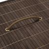 vidaXL Bamboo Laundry Bin Rectangular Dark Brown
