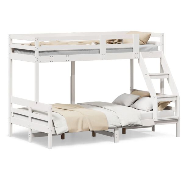 vidaXL Bunk Bed without Mattress 80x200/120x200 cm White Solid Wood