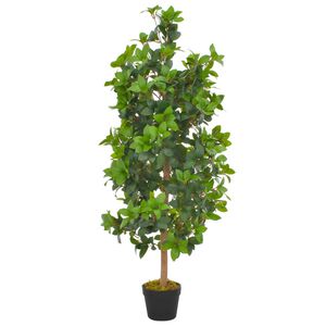 vidaXL Artificial Plant Laurel Tree with Pot Green 120 cm