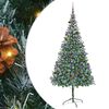 vidaXL Artificial Christmas Tree with Stand Green 210 cm PVC and Steel