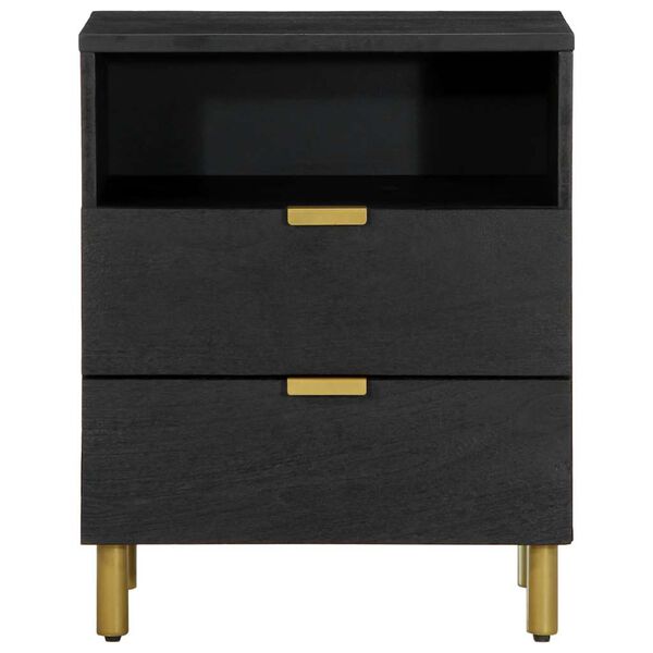 vidaXL Bedside Cabinet Black 50x33x62 cm Engineered Wood