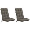 vidaXL 2-Piece High Back Chair Cushions VIANEN 2 pcs 100% Polyester