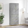 vidaXL Highboard Concrete Grey 69.5x34x180 cm Engineered Wood