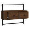 vidaXL TV Cabinet Wall-mounted Brown Oak 60.5x30x51 cm Engineered Wood