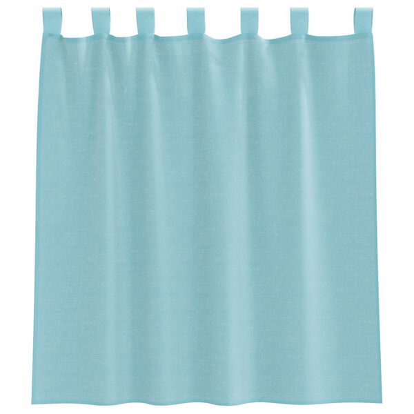 vidaXL Voile Curtains with Loops 2 pcs Turquoise 140x140 cm