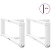 vidaXL Coffee Table Legs T-Shaped&nbsp;2 pcs White 60x25x(30-31) cm Steel