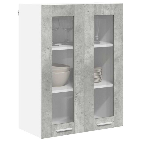 vidaXL Hanging Cabinet Concrete Grey 60 x 31 x 80 cm Engineered Wood