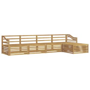 vidaXL Outdoor Sofa Set 5 pcs White Solid Acacia Wood