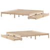 vidaXL Bed Frame without Mattress 180x200 cm Super King Solid Wood Pine