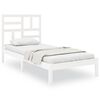 vidaXL Bed Frame without Mattress White Solid Wood 75x190 cm Small Single